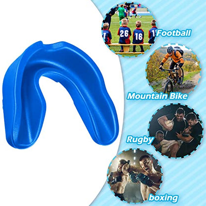 Sport Mouth Guards Gum Teeth Armor Game Guard for Boxing Basketball Football Hockey Karate Basketball Rugby Match - color: Lake Blue