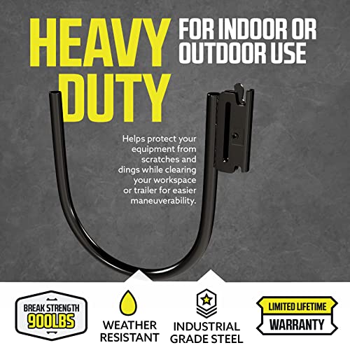 DC Cargo - E Track J Hooks (7" - 10 Pack) - Large Heavy Duty Accessories - Hanging Hooks for Your ETrack Rail System - Use in Enclosed Trailers, Box Trucks, Vans, Garage, Workshop & Warehouse - size: 7 Inch - 10 Pack