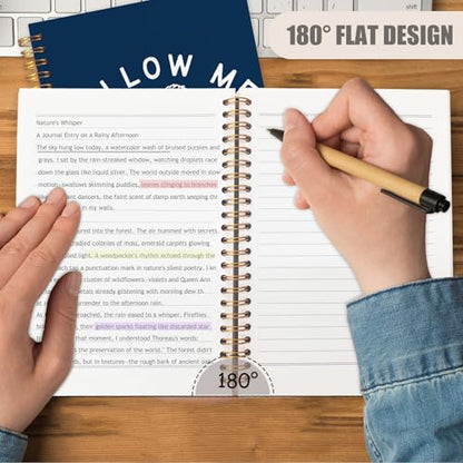 WUCHJ Dark Blue Retro Fish Christian Notebook, Matthew 4:19 Bible Verse Journal, Religious Scripture Spiral Notebook Journal for Note Taking, Christian Faith Based Gifts for Women Men, 5.5x8.3 Inch - color: dark blue fish follow me