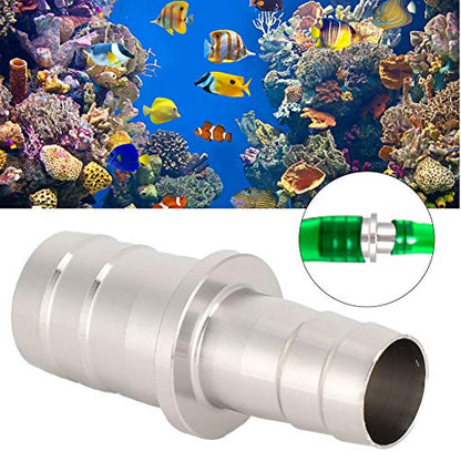 Yosoo 2 Types of Aquarium Stainless Steel Water Pipe Adapter Fittings Joint Connector for Fish Tank 12mm/0.47in to 16mm/0.63in, 16mm/0.63in to 20mm/0.79in Hose Converter