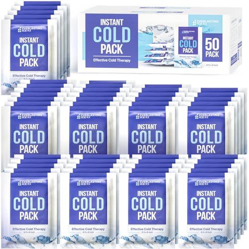 50 Pack Instant Ice Packs for Injuries, Disposable Instant Cold Pack - style: 50 Pack