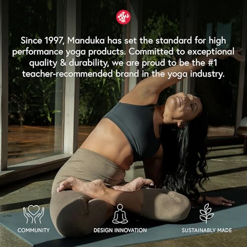 Manduka PRO Yoga Mat - 6mm | Lifetime Durability | Hygienic Construction | Premium Studio Quality | Teacher Approved - color: Black, size: 85" x 26"