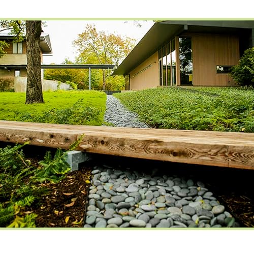 7LB River Rocks,Mexican Beach Pebbles for Plants,Potting,Garden Landscape Stone Paving Stone Grey 1Inch - 2Inch - size: 7LB, style: Large