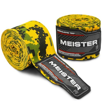 Meister Adult 180" Semi-Elastic Hand Wraps for MMA & Boxing (Pair) - color: Army Camo