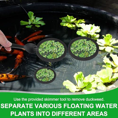 6PCS Aquarium Floating Plant Corral, Round Black EVA Fish Feeding Ring Set, Fish Tank Accessories for Mini Betta Tank, Floating Plants Holder|Feeder|Corral - style: 6 Round