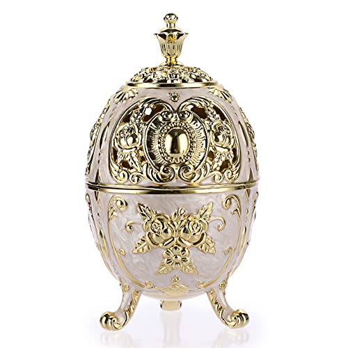 JUXYES Vintage Incense Burner Bakhoor Burner with Removable Ash Catchers - color: Beige