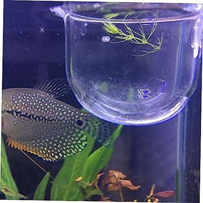 Enhance Your Aquarium Experience Glass Feeding Cups for Small Fish Aquarium Equipment Aquatic Supplies Size s - size: S