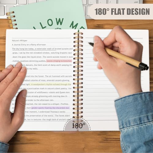 WUCHJ Green Retro Fish Christian Notebook, Matthew 4:19 Bible Verse Journal, Religious Scripture Spiral Notebook Journal for Note Taking, Christian Faith Based Gifts for Women Men, 5.5x8.3 Inch - color: green fish follow me