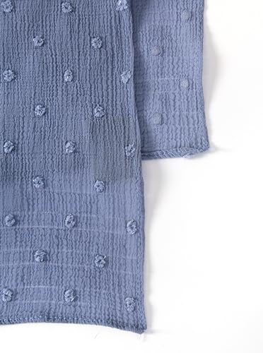 Chiffon Dotted Hijab Scarf for Women, Lightweight Textured Head Wrap Shawl,Soft Muslim Headscarf for Spring Fall - color: Mcmqxf2531-6#hazyblue