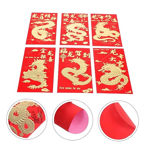 30pcs Spring Festival Red Envelopes Lucky Money Packets Hong Bao for Year Gifting Lightweight Design for Weddings Special Occasions