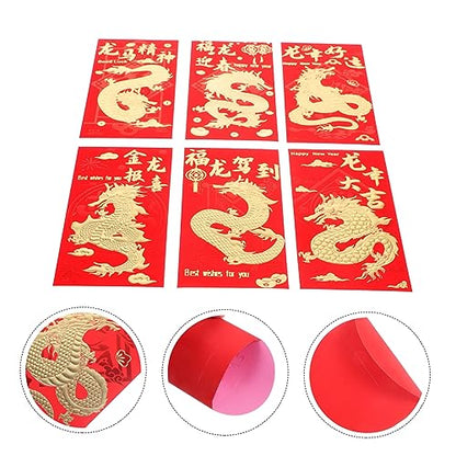 30pcs Spring Festival Red Envelopes Lucky Money Packets Hong Bao for Year Gifting Lightweight Design for Weddings Special Occasions
