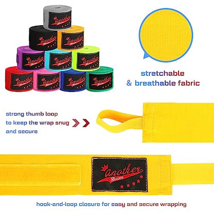 Lenwen 10 Pairs 120 Inch Boxing Hand Wraps for Gloves Elastic Mexican Style Boxing Inner Gloves Muay Thai MMA Wrist Wraps for Men Women Youth Kickboxing Boxer Beginner Training - color: Multicolor