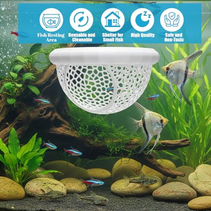 Yolev Floating Betta Hide, Shrimp Cave, Aquarium Hammock, Feeder, and Safe Resting Spot, Betta Fish Tank Accessories for Stress-Free Fish Tanks