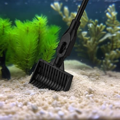 6 in 1 Aquarium Cleaning Tool Algae Scraper for Fish Tank Cleaning | Professiona Fish Tank Cleaning Tool Including Brush Sand Rake Pad with Telescopic Handle Tank Glass Cleaner Kit