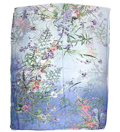 Xyueanlo Scarfs for Women Lightweight Scarves Fashion Print Floral Pattern Scarf Shawls - color: F-blue
