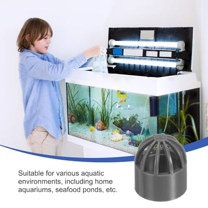 PATIKIL 0.8 Inch (20mm) Fish Cover Permeable Cap, 4 Pcs PVC Breathable Cap Aquarium Guard Fish Tank Intake Cover, Gray - color: Gray, size: 0.8Inch(20mm)
