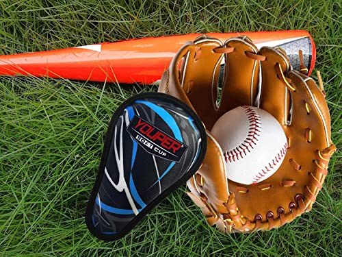Youper Boys Youth Soft Foam Protective Athletic Cup (Ages 4-6), Kids Sports Cup for Baseball, Football, Lacrosse, MMA - style: Black Blue