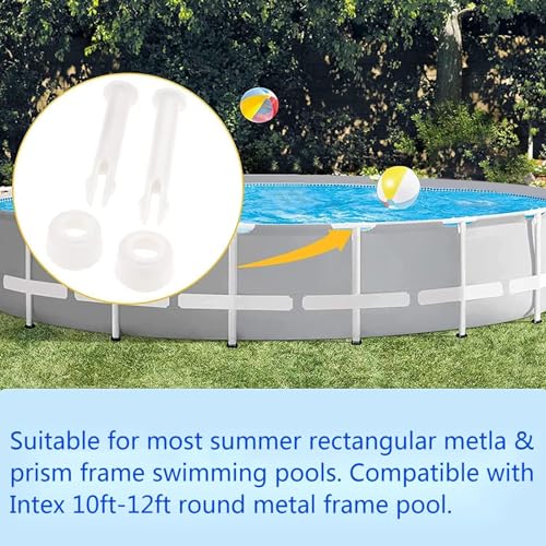 36Pcs Plastic Pool Joint Pins & Pool Seals(2.16Inch) | Compatible with Intex 10'-12' Above Ground Round Metal Frame Pools and Intex Rectangular Metal Frame Pools - size: 2.16Inch