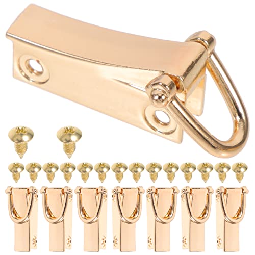 FONDOTIN 360° Rotatable Metal D Rings for Bags 8-Piece Set Swivel Clasps for Handbags Wallets and PET Leashes Detachable Buckles for DIY Crafts and Accessories
