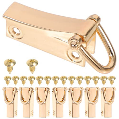 FONDOTIN 360° Rotatable Metal D Rings for Bags 8-Piece Set Swivel Clasps for Handbags Wallets and PET Leashes Detachable Buckles for DIY Crafts and Accessories
