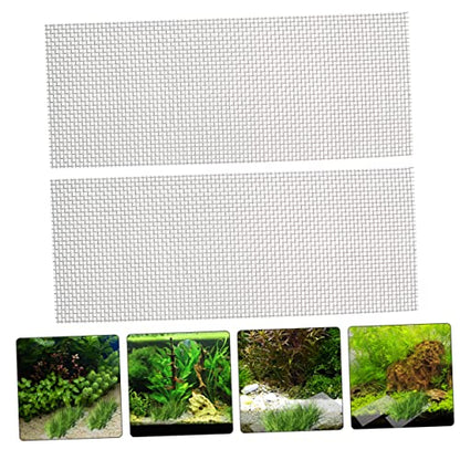 2pcs Aquatic Mesh Sturdy Mesh Pad Mesh Nets Aquarium Cleaners Aquarium Filter Pad Aquarium Mesh Pads Aquatic Wall Mesh Bendable Net Stainless Steel Plant Stand Multifunction - size: 30x20cm