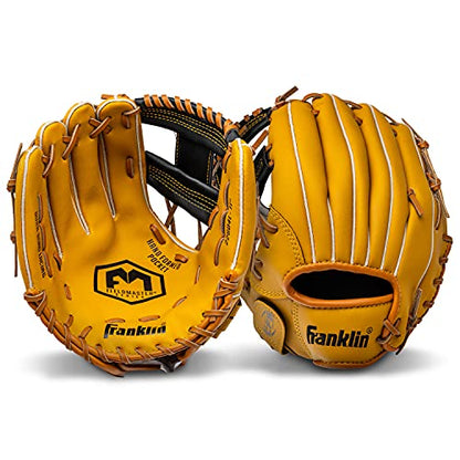 Franklin Sports Field Master Baseball + Softball Glove - Field Master Adult + Youth Baseball + Softball Mitt - Men's + Women's Gloves - color: Tan, style: 11" - I Web