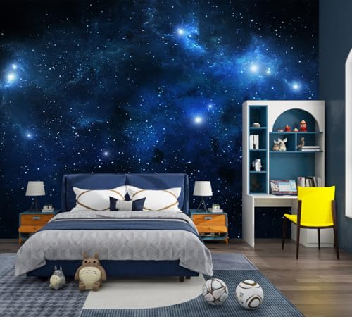 Galaxy Wallpaper Peel and Stick Night Sky Ceiling Self-Adhesive Mural for Living Room Bedroom 82"x57" - color: ZZ-004, size: 82" x 57"