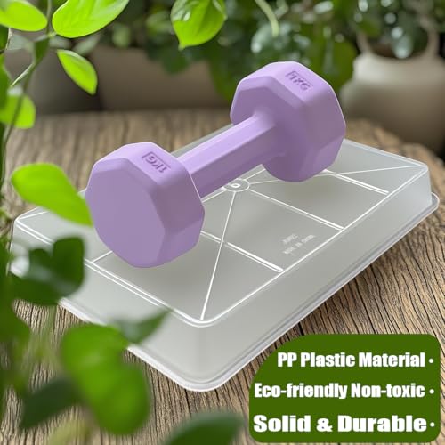 MUZHI 6 Pack Plastic Bonsai Humidity Trays, Rectangle Plant Growing Saucer Water Catcher Drip Tray, Seed Starter Drainage Tray Translucent (11.5x8.3 Inch)