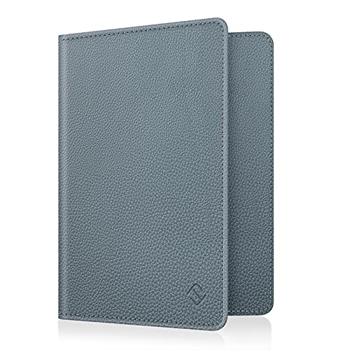 FINTIE Passport Holder, Slim Travel Wallet RFID Blocking Card Case Cover - color: Cloudy Blue