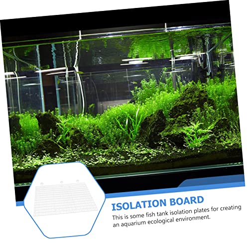 Abaodam 1set Fish Tank Divider Aquarium Isolation Board for Breeding Separation Transparent Cups for Fish Tank Supplies - color: Transparent