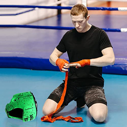 Spall Pro Boxing Headgear, Sparring Helmet for Fighting Sports Karate Boxing Martial Arts MMA and Taekwondo - color: F.Green