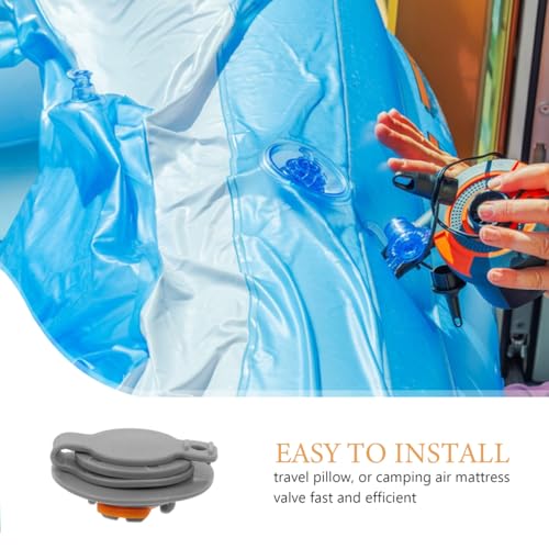 10Pcs Air Valve Replacement for Inflatables TPU Seal Plug One-Way Check Valve for Inflatable Neck Rest Cushions Loungers Air Pillows Repair Plugs (12mm)