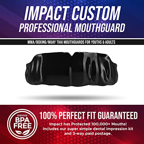 Impact Custom Professional MMA/Boxing/Muay Thai Mouthguard (Black) - color: Black