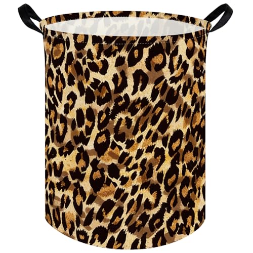 Kids Laundry Basket,Leopard pattern hamper,Nursery Hampers,Waterproof folding Storage Bin with handle,Clothes Organizer Baskets,kid Room Decor(Leopard pattern) - color: Leopard pattern