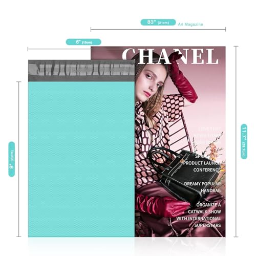 Fuxury Poly Mailers 6x9" 1000 PACK, Small Shipping Bags Embossed Dots Design, Self Adhesive & Durable Mailers Poly Bags Shipping Envelopes for Small Business Packaging Shipping, Teal Mailer Bags Bulk - size: 6x9" 1000pcs