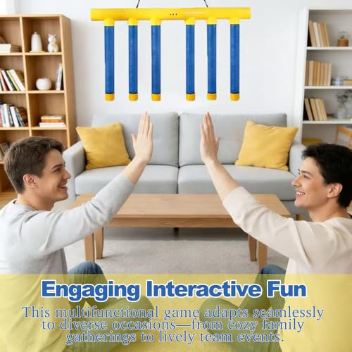 Reflective Drop Stick Challenge Game, Hand-Eye Coordination Reflex Training Toy with 3 Speed Modes, Interactive Catching Sticks Game - color: Deep Blue