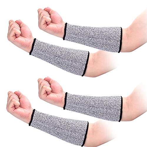 ANCIRS Cut Resistant Sleeves for Arm Protection, Gardening Sleeves, Dog Bite Safety Arm Sleeves - color: 2 Pairs, Grey