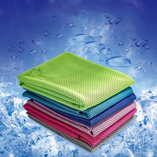 Cooling Sports Towel 30x90cm Instant Cool Gym Towel Sweat Absorbent Cold Feel Microfiber for Workout Yoga Running Hiking Outdoor Travel Light Blue