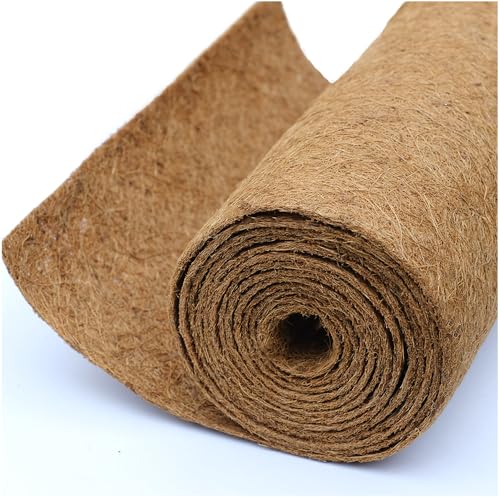 Coco Coir Liner, Yarrdfir 24x120 inch Natural Coconut Liners for planters Flower Basket, Reptile Carpet, Natural Coconut Fiber mat, Garden Decoration, Animal pet pad, Snow Mat - size: 24x120