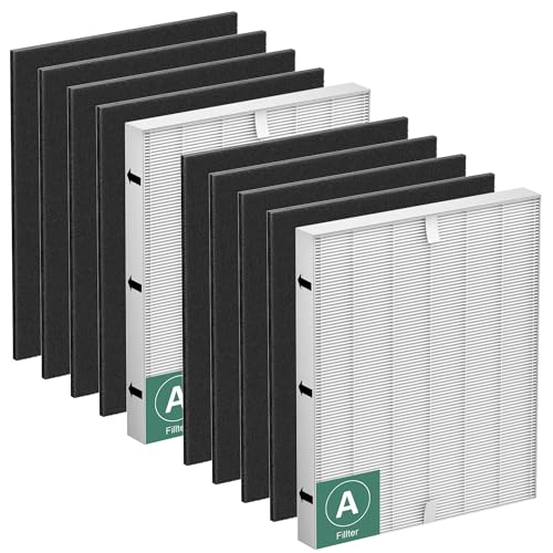 115115 Filter A Replacement for Winix PlasmaWave Air Purifier C535 | Fit for 5300 5300-2 6300 6300-2 5000 9000 C909 AM90,2 Pc Size 21 Main Filters and 8 Pc Carbon Pre-filters,By Improvedhand - color: Black&White, size: 10 Piece Set