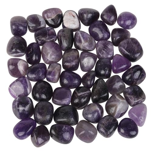 Sportmusies 1lb Natural Polished Crystals for Home Decoration, Amethyst | Crystals for Reiki Healing Chakra Balancing, Minerial Stone Specimen, Rocks for Zen Garden Vase Filler Jewelry Making Crafts - color: Purple