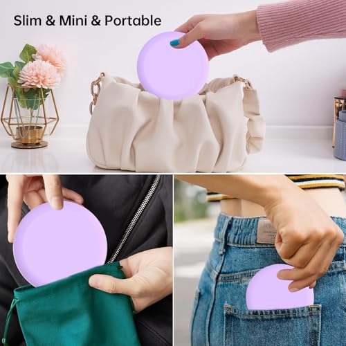 Slim Retainer Case Compatible With Invisalign - Cute Aligner Case With Silicone Pad, Mouth Guard, Removal Tool, Chewy and Brush - Purple - color: Purple
