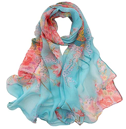 Acotavie Scarfs for Women Lightweight Fashion Scarves Print Floral Pattern Scarf Shawl Wraps - color: A12