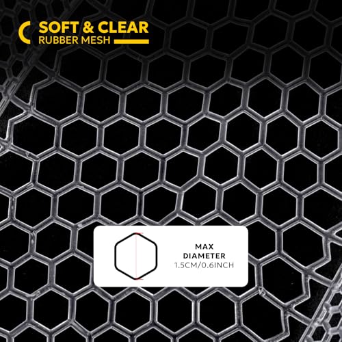 SF Fly Fishing Landing Net Soft Rubber Mesh Trout Net Catch and Release Net - style: Square Head Combo-elm Wood a