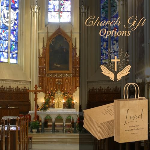 Gersoniel 108 Pcs Christian Bible Verse Gift Bags, Handled,Modern Design - style: Modern Design