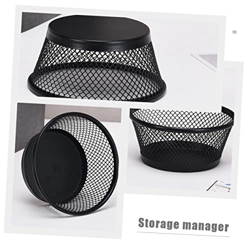 2Pcs Paper Clip Mesh Dispenser Multi-functional Organizer for Office Desk Adjustable Storage Container Lid Suitable for Home and School Use