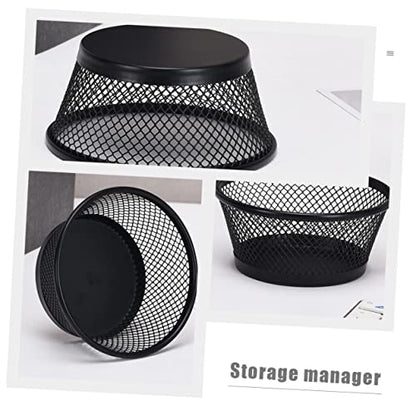 2Pcs Paper Clip Mesh Dispenser Multi-functional Organizer for Office Desk Adjustable Storage Container Lid Suitable for Home and School Use