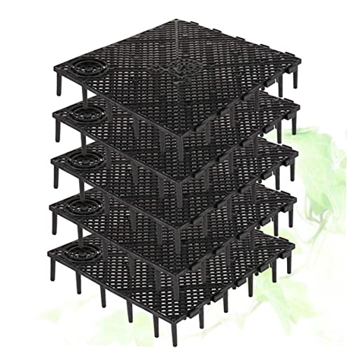 BESPORTBLE 20 Pcs Bottom Plate Fish Tank Bottom Aquarium Egg Crate Fish Tank with Divider Clapboard Pump and Live Fish Grid - color: Blackx2pcs, size: 10pcsx2pcs