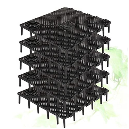 BESPORTBLE 20 Pcs Bottom Plate Fish Tank Bottom Aquarium Egg Crate Fish Tank with Divider Clapboard Pump and Live Fish Grid - color: Blackx2pcs, size: 10pcsx2pcs