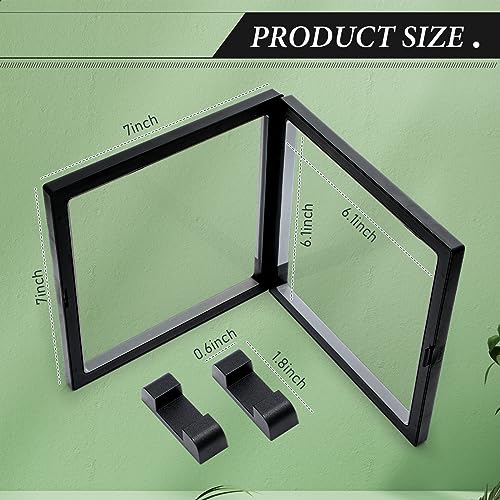 Harloon 12 Pcs 3D Floating Display Case Floating Frame Display Holder Stand Challenge Coin Jewelry Frame Box for AA Medallions Fossil Rock Gemstones Specimen(Black,7 x 7 x 0.8 Inch,Square Base) - color: Black, size: 7 x 7 x 0.8 Inch, style: Square Base